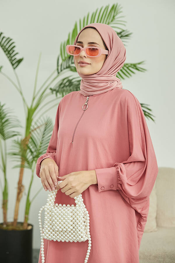 6630-Ancelina Standart Tunik Pudra