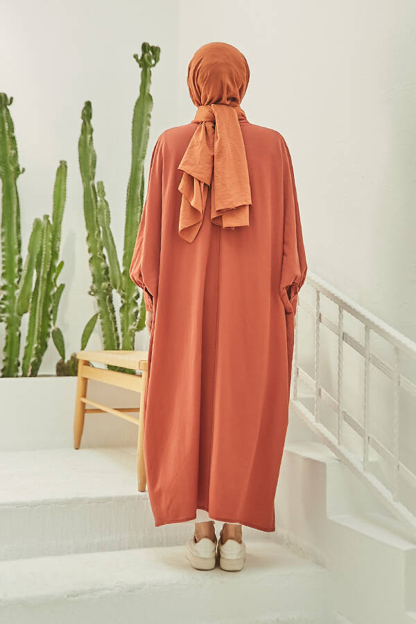 6630-Ancelina Standart Tunik Taba