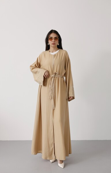Neways - 6642-Parça Boya Tensel Abaya Bej
