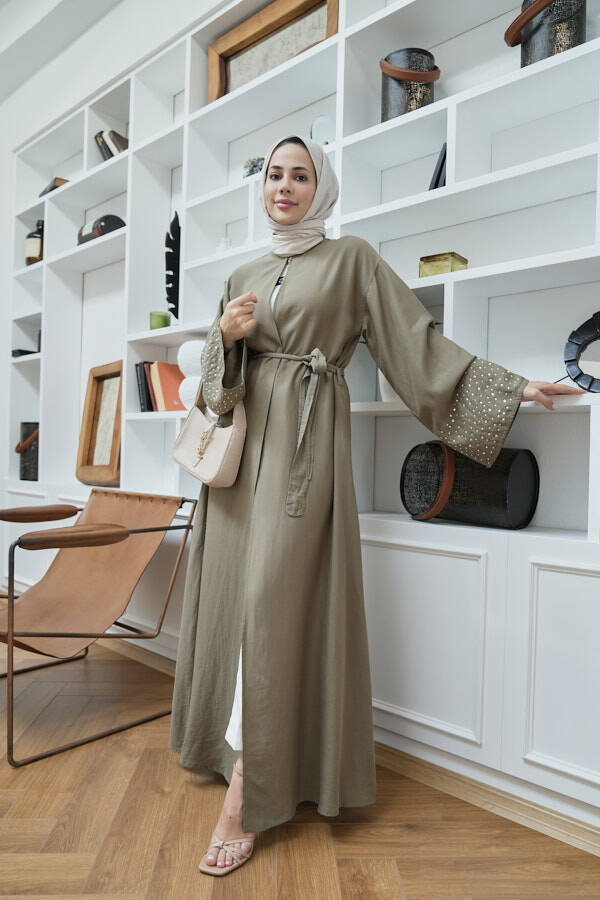 6642-Parça Boya Tensel Abaya Haki