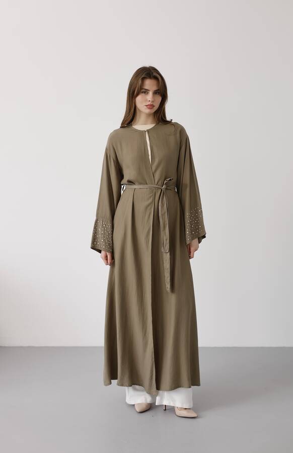 6642-Parça Boya Tensel Abaya Haki