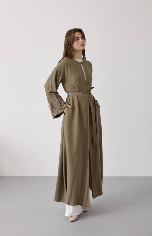 6642-Parça Boya Tensel Abaya Haki