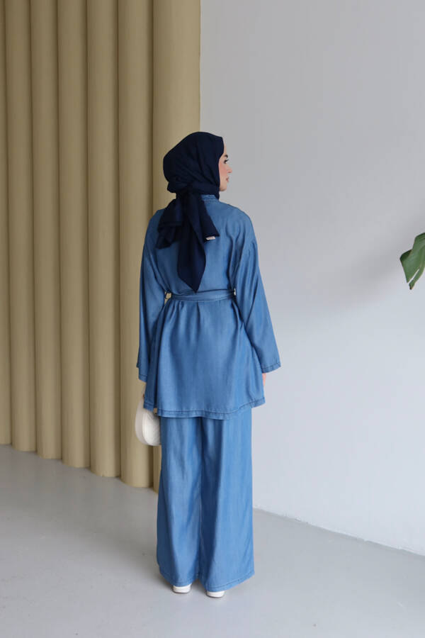 6660-Tensel İkili Takım Koyu Mavi