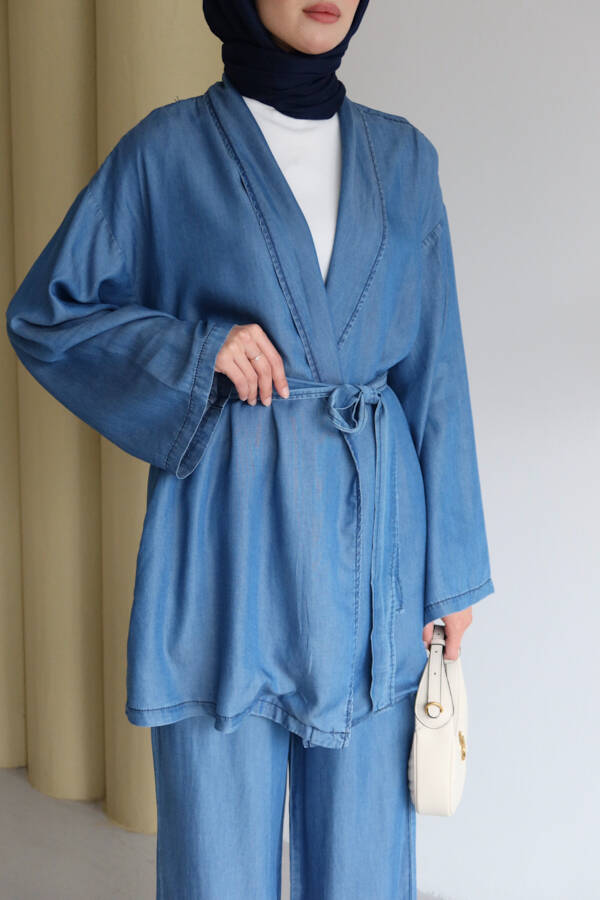 6660-Tensel İkili Takım Koyu Mavi