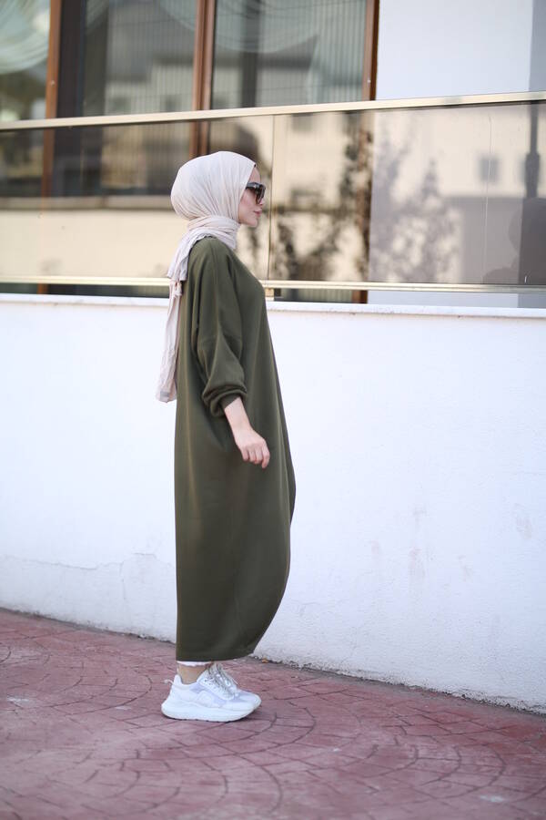 8024 - Çaprazlı Triko Tunik Haki