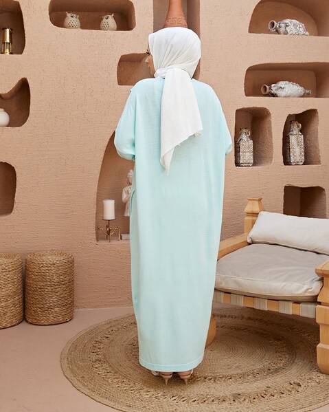 Neways - 8024 - Çaprazlı Triko Tunik Mint Yeşili